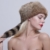 URSFUR Frauen Echte Kaninchen Fell mit schönen Waschbär Schwanz Fellmütze Davey Crockett Hat Coonskin Cap - 