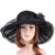 Vbiger Sonnenhut Derby Hut Strand Sonne Hut Hochzeit Kirche Gaze Brim Hut für Frauen (Schwarz) - 