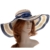 Vbiger Strand Sonnenhut Stroh Hut Frau Hand Gehäkelte Bohemia Wide Rand aufrollbare Strohhut Breite Krempe (Dunkelblau-beige gestreift) - 