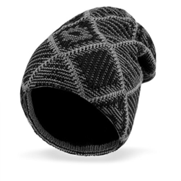 Vbiger Strickmütze Herren Mütze Skimütze Unisex Beanie Mütze Warme Mütze Winter Mütze für Outdoor mit Fleecefutter -