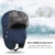 Vbiger Winter Outdoor Sport Mütze Fliegermütze Pilotenmütze Fellmütze (Navy-Blau+) - 