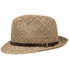 Vented Trilby Strohhut Hut Sommerhut Strohtrilby Strandhut Sonnenhut Gartenhut Fedora Strandhut Sommerhut (S/54-55 - natur) -