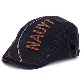 Vintage Flat Cap Cabbie Hut Gatsby Ivy Irish Hunting Newsboy (Schwarz) -
