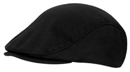 Vintage Ivy Flat Cap Golfermütze Schwarz L/XL -