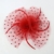 Vintage Polka Punkt Mesh gebogenes Netz Feder Fascinator Derby Cocktail ( Rot) - 