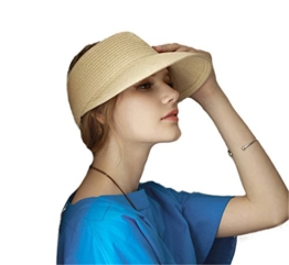Visoren Sonnenschutz Cap Outdoorhut Frühling Sommer Mädchen Damen Beige -