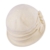 West See Damen Vintage Wolle Cloche Bucket Hut Beret Topfhut mit Blumendetail Wintermütze (beige) - 