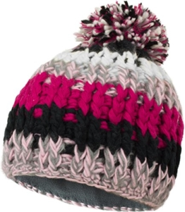 Wintermütze - Beanie - Strickmütze aus Handarbeit mit Bommel und Innenfleece Farbe Lysithia -