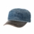 WITHMOONS Baseballmütze Army Cadet Cap Denim Vintage Hat Faux Leather Brim NC4691 (Blue) -