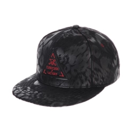 WITHMOONS Baseballmütze Mützen Caps Faux Leather Animal Print Black Snapback Hats Skull CR2230 (Red) -