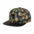 WITHMOONS Baseballmütze Mützen Caps Summer Palm Tree Pattern Faux Leather Brim Snapback Hat CR2236 (Black) -