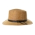 WITHMOONS Cowboyhut Indiana Jones Hat Weathered Faux Leather Outback Hat GN8748 (Beige) - 