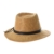 WITHMOONS Cowboyhut Indiana Jones Hat Weathered Faux Leather Outback Hat GN8748 (Beige) - 