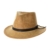 WITHMOONS Cowboyhut Indiana Jones Hat Weathered Faux Leather Outback Hat GN8748 (Beige) -