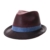 WITHMOONS Fedora Hut Bogarthut Mafiahut Vintage Weathered Leather Indiana Jones Fedora Hat GN6746 (Wine) -