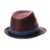 WITHMOONS Fedora Hut Bogarthut Mafiahut Vintage Weathered Leather Indiana Jones Fedora Hat GN6746 (Wine) - 