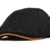 WITHMOONS Schlägermütze Golfermütze Schiebermütze Denim Newsboy Hat faux leather brim Flat Cap SL3017 (Black) -