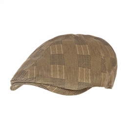 WITHMOONS Schlägermütze Golfermütze Schiebermütze Tartan Check Newsboy Hat Flat Cap SL3224 (Brown) -