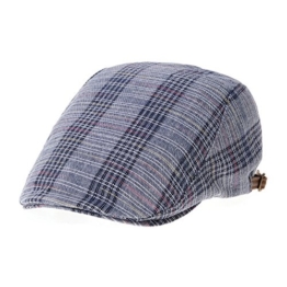 WITHMOONS Schlägermütze Golfermütze Schiebermütze Tartan Checks Plaid Pattern Newsboy Hat Ivy Cap LD3734 (Navy) -