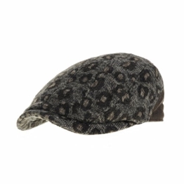 WITHMOONS Schlägermütze Golfermütze Schiebermütze Wool Leopard Animal Pattern Newsboy Hat Flat Cap LD3165 (Brown) -