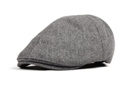 WITHMOONS Schlägermütze Golfermütze Schiebermütze Wool Newsboy Hat Flat Cap SL3021 (Gray) -