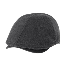 WITHMOONS Schlägermütze Golfermütze Schiebermütze Mens Flat Cap Simple Classic Bocaci Cotton Ivy Hat SL3651 (Charcoal) -