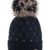 Wurm Winter Strickmütze Mütze Damen Kristalle Kiesel mit Große Pelz Bomme Pompon l SKI (Black) ( MFAZ Morefaz Ltd) -