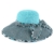 Yimidear Sonnenschutz Haut Hat Female Sommer Strohhut faltbarer Sonnenhut Windproof Hat Women Anti-UV-Hats Ladies Beach Hat großen Hut (Blue) - 