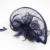 ZYCC Feder-Fascinator breite Streifen-Blumen-Haar-Klipp-Hochzeitsfest-Cocktail-Haar-Zusätze Mehrfarben (Navy Blau) - 