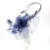 ZYCC Hochzeit Fascinator Haarclip Gaze Blume Feder Braut Hut Formal Party Kirche (Tiefes Blau) - 