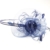 ZYCC Hochzeit Fascinator Haarclip Gaze Blume Feder Braut Hut Formal Party Kirche (Tiefes Blau) - 