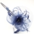 ZYCC Hochzeit Fascinator Haarclip Gaze Blume Feder Braut Hut Formal Party Kirche (Tiefes Blau) - 